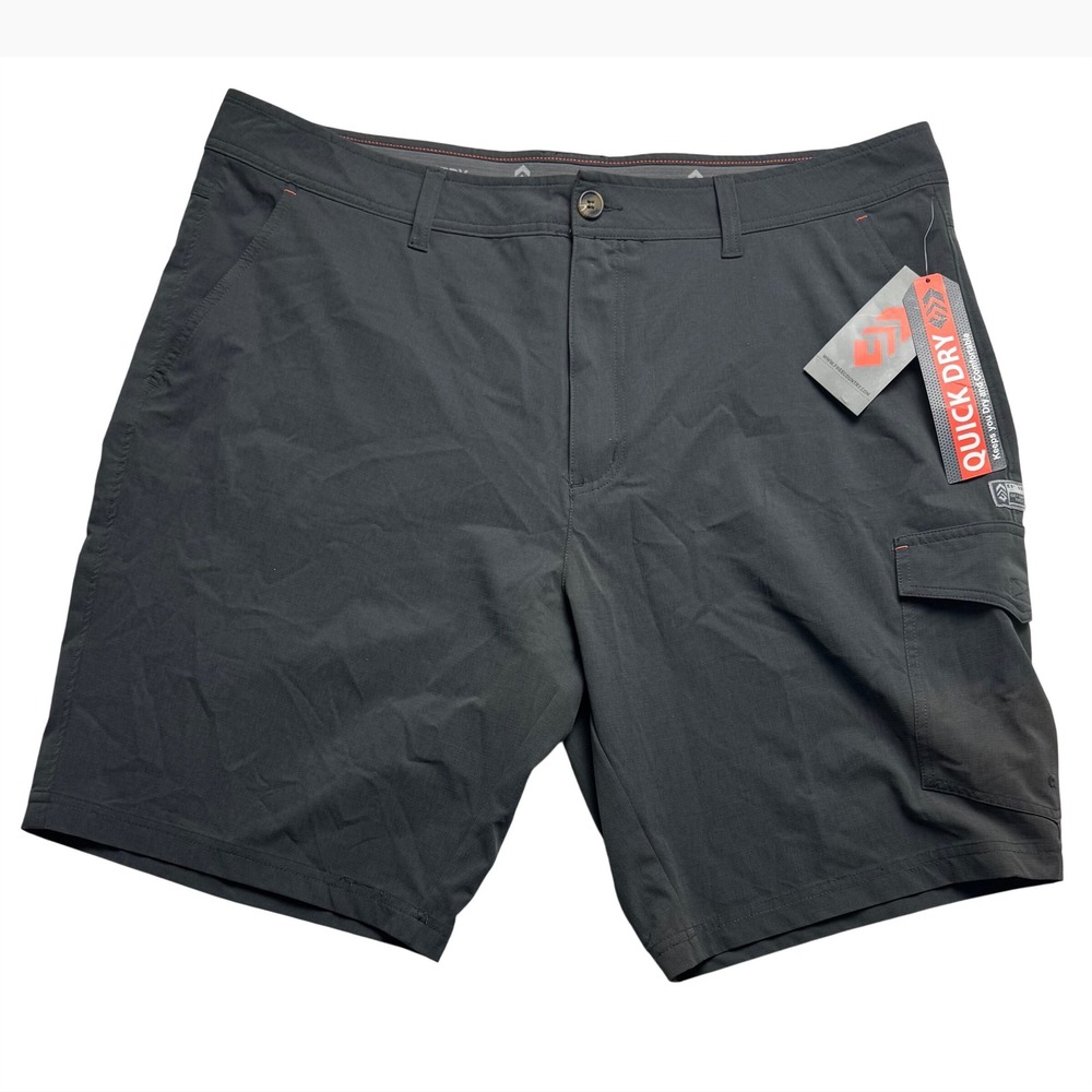 Free Country Quick Dry Cargo Shorts Deep Charcoal Size 42 Men Outdoor Hiking